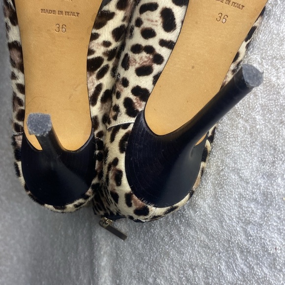 Jimmy Choo Leopard Print Pony Hair Heeled Boots (IT 36 / US 6) - Picture 10 of 10